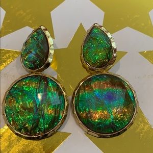 Gorgeous iridescent statement earrings